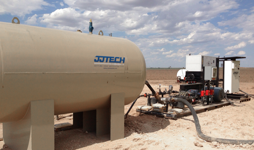 image of jj tech artificial lift system in the field